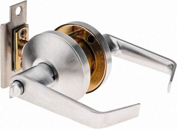 Falcon - Medium Duty Entry Lever Lockset - 2-3/4" Back Set, For Best/ Falcon I/C-Core Cylinder, Satin Chrome Finish - Caliber Tooling