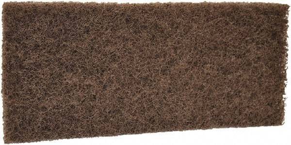 Remco - 10" Long x 4-1/2" Wide x 15/16" Thick Scouring Pad - Heavy-Duty, Brown - Caliber Tooling