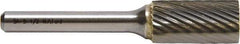 M.A. Ford - 5/32" Cut Diam, 1/4" Shank Diam, Cylinder Head Fine Cut Burr - Carbide, Flat End, 5/8" LOC, 2" OAL - Caliber Tooling