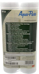 3M Aqua-Pure - 2-1/2" OD, 50µ, Cellulose Fiber Graded-Density Cartridge Filter - 9-3/4" Long, Reduces Dirt & Rust - Caliber Tooling