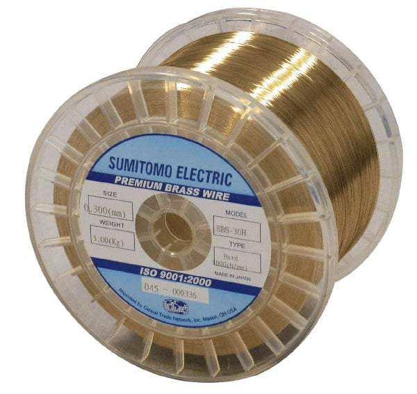 Global EDM - Brass Hard Grade Electrical Discharge Machining (EDM) Wire - 900 N per sq. mm Tensile Strength - Caliber Tooling