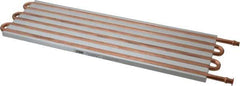 Lytron - 12" Long x 3-3/4" High, Beaded Connection Copper Tube Cold Plate - 1/4 OD Tube, 6-Pass Fluid Path, Water Cooling, 0.31" Thick - Caliber Tooling