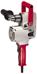 Milwaukee Tool - 1/2" Keyed Chuck, 300 & 1,200 RPM, Pipe Handle Electric Drill - Caliber Tooling