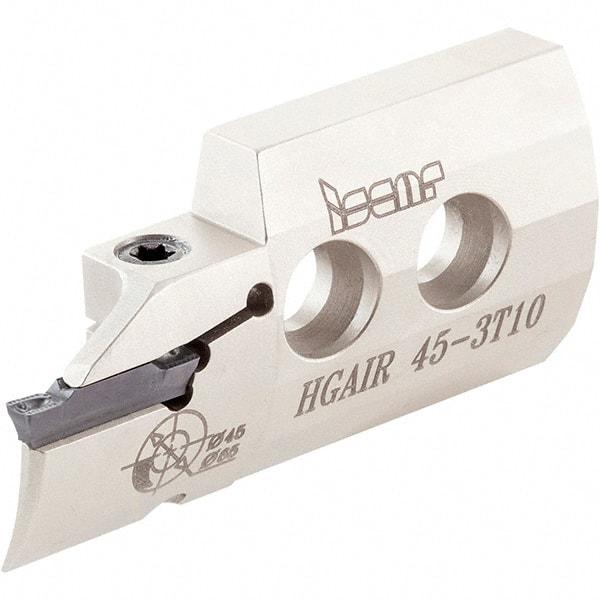 Iscar - 3" Groove Width, 10mm Max Depth of Cut, Left Hand Cut, HGAI Indexable Grooving Blade - HGN-C, HGPL Insert Style, Series Heliface - Caliber Tooling