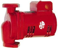 Bell & Gossett - 1/12 hp, 8-5/8" Long, 1 Phase, Cast Iron Housing, Noryl Impeller, Inline Circulator Pump - 115 Volt, 60 Hz, 6-3/8" Flange Width, Bell & Gossett Part No. 1BL012, 150 Max psi, ODP Motor - Caliber Tooling