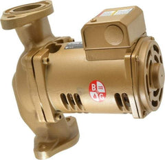 Bell & Gossett - 1/6 hp, 9-1/8" Long, 1 Phase, Bronze Housing, Noryl Impeller, Inline Circulator Pump - 115 Volt, 60 Hz, 6-3/8" Flange Width, Bell & Gossett Part No. 1BL004, 150 Max psi, ODP Motor - Caliber Tooling