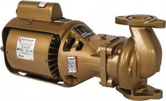 Bell & Gossett - 1/12 hp, 14-7/8" Long, 1 Phase, Bronze Housing, Brass Impeller, Inline Circulator Pump - 115 Volt, 60 Hz, 6-3/8" Flange Width, Bell & Gossett Part No. 106197, 125 Max psi, ODP Motor - Caliber Tooling