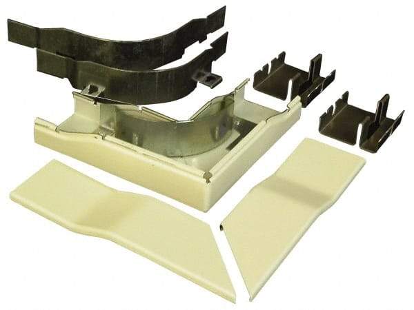 Wiremold - 5-1/2 Inch Long x 5-1/2 Inch Wide x 7/8 Inch High, Raceway Elbow End - 90°, Ivory, For Use with Wiremold 2400 Series Raceways - Caliber Tooling