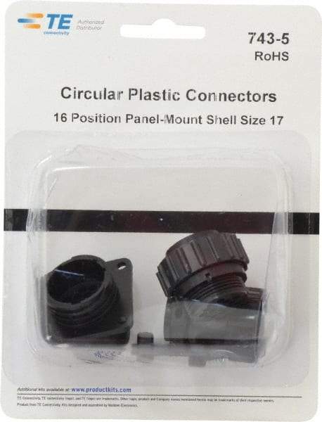 Tyco/Amp - Panel Mount Plug and Receptacle Kit - 17 to 16 AWG Compatible Wire Size - Caliber Tooling