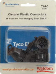 Tyco/Amp - Panel Mount Plug and Receptacle Kit - 16 to 17 AWG Compatible Wire Size - Caliber Tooling