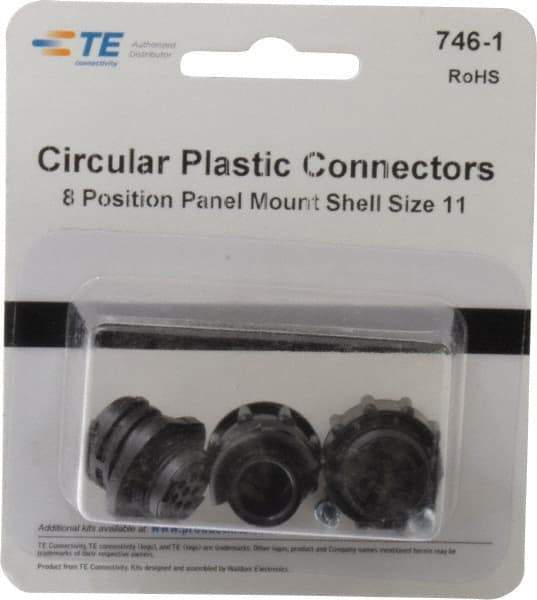 Tyco/Amp - Panel Mount Plug and Receptacle Kit - 11 to 8 AWG Compatible Wire Size - Caliber Tooling