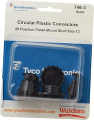 Tyco/Amp - Panel Mount Plug and Receptacle Kit - 28 to 17 AWG Compatible Wire Size - Caliber Tooling