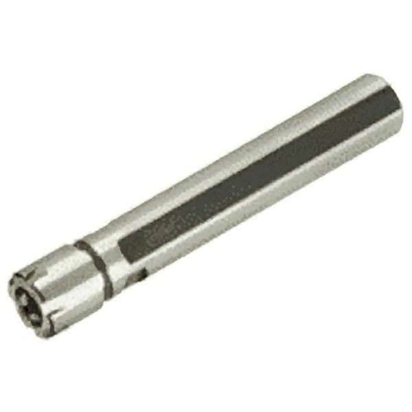 Iscar - 1mm to 13mm Capacity, 28mm Projection, Straight Shank, ER20 Collet Chuck - 182mm OAL, 25mm Shank Diam - Exact Industrial Supply