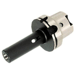 Iscar - HSK63 Outside Taper, MT1 Inside Taper, HSK to Morse Taper Adapter - 110.01mm Projection, 24.99mm Nose Diam - Exact Industrial Supply