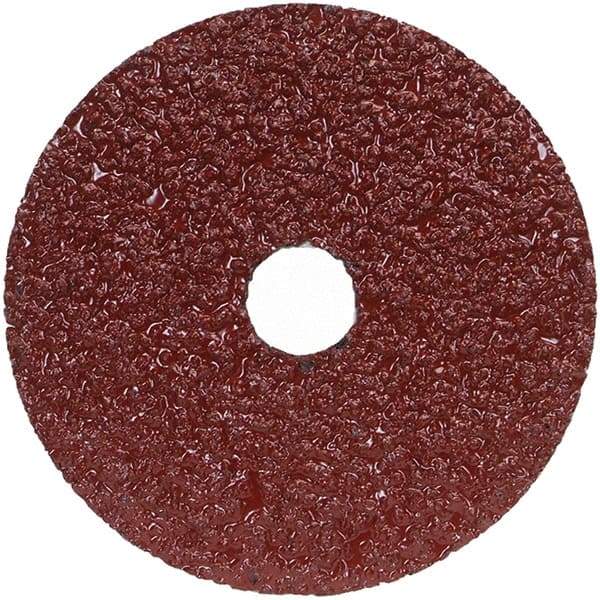 Norton - 4-1/2" Diam 7/8" Hole 50 Grit Fiber Disc - Aluminum Oxide, 11,000 Max RPM - Caliber Tooling