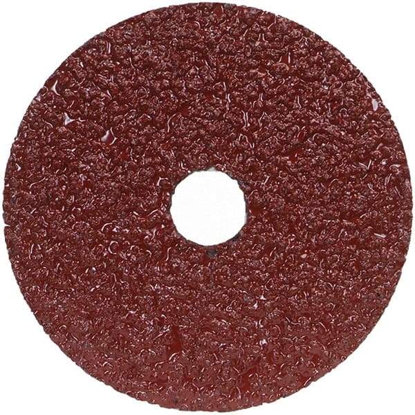 Norton - 4-1/2" Diam 7/8" Hole 100 Grit Fiber Disc - Aluminum Oxide, 11,000 Max RPM - Caliber Tooling