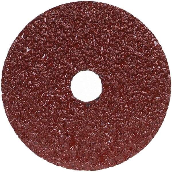 Norton - 5" Diam 7/8" Hole 24 Grit Fiber Disc - Aluminum Oxide, 10,000 Max RPM - Caliber Tooling