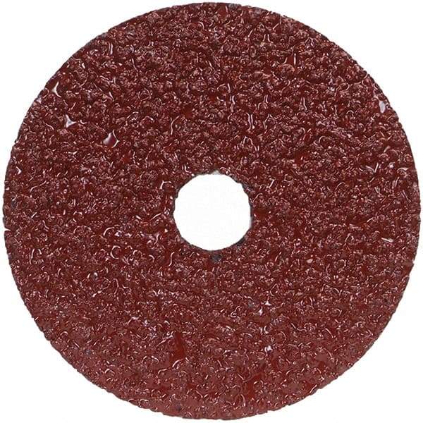 Norton - 5" Diam 7/8" Hole 60 Grit Fiber Disc - Aluminum Oxide, 10,000 Max RPM - Caliber Tooling