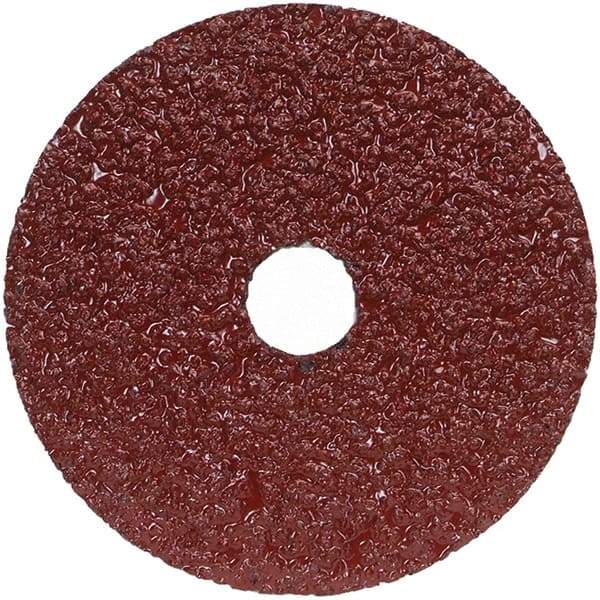 Norton - 5" Diam 7/8" Hole 80 Grit Fiber Disc - Aluminum Oxide, 10,000 Max RPM - Caliber Tooling