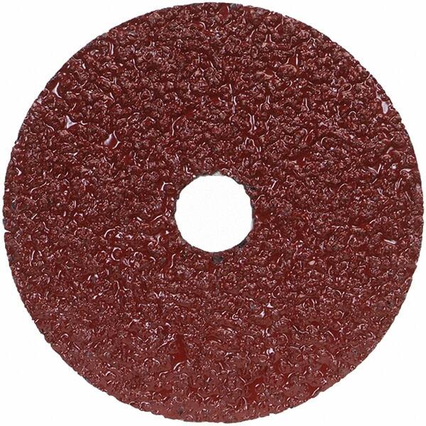 Norton - 5" Diam 7/8" Hole 120 Grit Fiber Disc - Aluminum Oxide, 10,000 Max RPM - Caliber Tooling