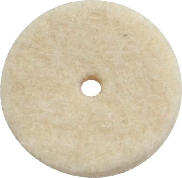 Made in USA - 1/2" Diam x 1/8" Thick Unmounted Buffing Wheel - Polishing Wheel, 1/64" Arbor Hole, Soft Density - Caliber Tooling