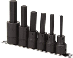 Paramount - 6 Piece 1/2" Drive Metric Impact Hex Bit Socket Set - 6 to 17mm Hex - Caliber Tooling