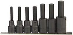 Paramount - 7 Piece 1/2" Drive Inch Impact Hex Bit Socket Set - 1/4 to 5/8" Hex - Caliber Tooling