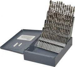 Hertel - 118° Point, Bright Finish, High Speed Steel Screw Machine Length Drill Bit Set - Caliber Tooling