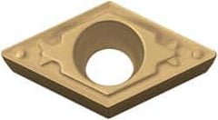 Kyocera - DCMT21.51 HQ Grade TN60 Cermet Turning Insert - TiCN/NbC Finish, 55° Diamond, 1/4" Inscr Circle, 3/32" Thick, 1/64" Corner Radius - Caliber Tooling