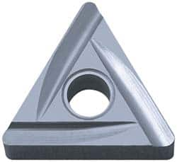 Kyocera - TNGG432 C Grade TN60 Cermet Turning Insert - TiCN/NbC Finish, 60° Triangle, 1/2" Inscr Circle, 3/16" Thick, 1/32" Corner Radius - Caliber Tooling