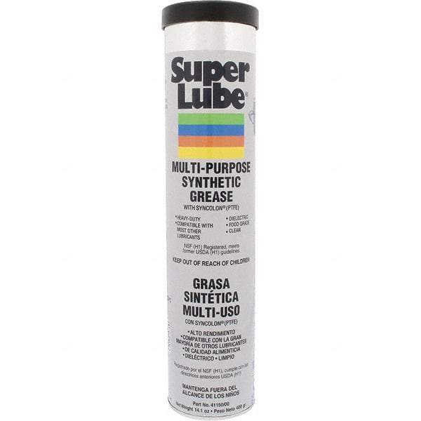 Synco Chemical - 14.1 oz Cartridge Synthetic General Purpose Grease - Translucent White, Food Grade, 450°F Max Temp, NLGIG 00, - Caliber Tooling