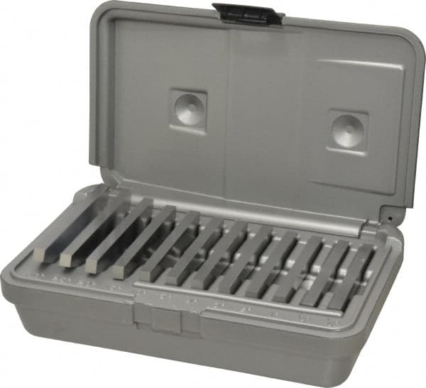 Fowler - 0.25 to 30°, 3 Inch Long, Steel, Angle Block Set - 0.25 Inch Thick, 30 Arc Seconds Accuracy, Includes Shop-Hardened and Molded Case, 12 Pieces - Caliber Tooling