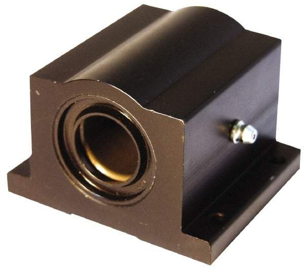 L.M76 - 0.5005" Inside Diam, Closed Single Pillow Block Linear Bearing - 2" Overall Width - Caliber Tooling