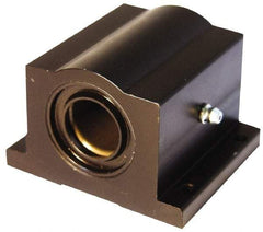 L.M76 - 0.2505" Inside Diam, Closed Single Pillow Block Linear Bearing - 1-5/8" Overall Width - Caliber Tooling