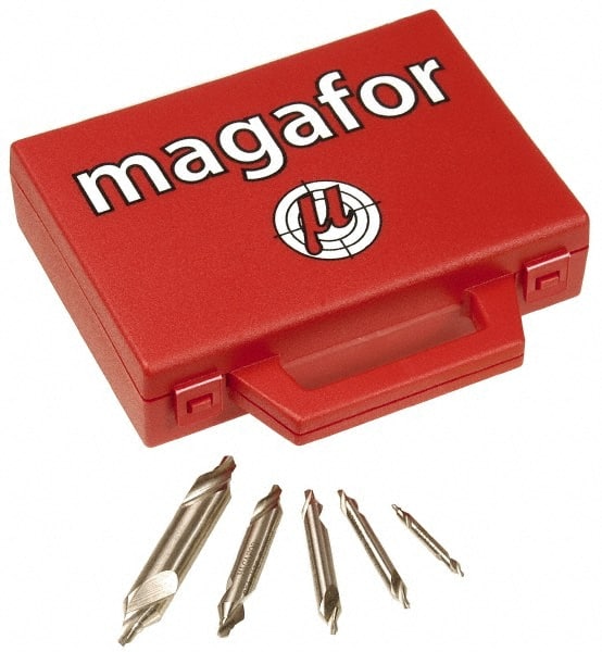 Magafor - Combination Drill & Countersink Sets Minimum Trade Size: #1-R Maximum Trade Size: #5-R - Caliber Tooling