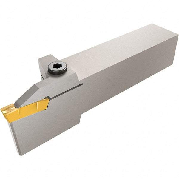 Iscar - GHD, External, Left Hand, 12mm Max Depth of Cut, 6.6 to 8.3mm Groove Width, Indexable Grooving Tool Holder - GDMU, GIDA, GIF Insert Compatibility, 25mm Shank Height, 25mm Shank Width, 140mm OAL - Caliber Tooling