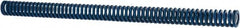 Associated Spring Raymond - 1/2" Hole Diam, 9/32" Rod Diam, 7-1/2" Free Length, Blue Die Spring - 45 Lb Max Deflection, 3.75" Max Deflection, Medium Duty, Chromium Alloy Steel - Caliber Tooling