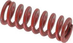 Associated Spring Raymond - 1/2" Hole Diam, 9/32" Rod Diam, 1-1/4" Free Length, Red Die Spring - 60.1 Lb Max Deflection, 0.46" Max Deflection, Medium Heavy Duty, Chromium Alloy Steel - Caliber Tooling