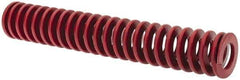 Associated Spring Raymond - 1" Hole Diam, 1/2" Rod Diam, 6" Free Length, Red Die Spring - 266.4 Lb Max Deflection, 2.22" Max Deflection, Medium Heavy Duty, Chromium Alloy Steel - Caliber Tooling