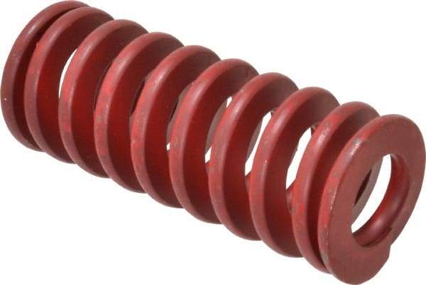 Associated Spring Raymond - 1-1/4" Hole Diam, 5/8" Rod Diam, 3" Free Length, Red Die Spring - 568.3 Lb Max Deflection, 1.11" Max Deflection, Medium Heavy Duty, Chromium Alloy Steel - Caliber Tooling