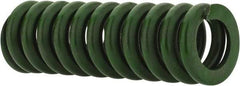 Associated Spring Raymond - 1/2" Hole Diam, 9/32" Rod Diam, 1-1/2" Free Length, Green Die Spring - 75 Lb Max Deflection, 0.38" Max Deflection, Extra Heavy Duty, Chromium Alloy Steel - Caliber Tooling