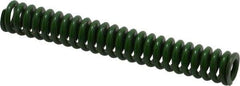 Associated Spring Raymond - 1/2" Hole Diam, 9/32" Rod Diam, 3-1/2" Free Length, Green Die Spring - 70 Lb Max Deflection, 0.88" Max Deflection, Extra Heavy Duty, Chromium Alloy Steel - Caliber Tooling