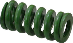 Associated Spring Raymond - 3/4" Hole Diam, 3/8" Rod Diam, 1-1/2" Free Length, Green Die Spring - 333.8 Lb Max Deflection, 0.38" Max Deflection, Extra Heavy Duty, Chromium Alloy Steel - Caliber Tooling