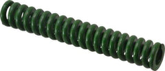 Associated Spring Raymond - 1" Hole Diam, 1/2" Rod Diam, 6" Free Length, Green Die Spring - 540 Lb Max Deflection, 1.5" Max Deflection, Extra Heavy Duty, Chromium Alloy Steel - Caliber Tooling