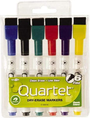 Quartet - Low-Odor ReWritables Fine Point, Classic, 6 Set Dry Erase Markers - For Use with Dry Erase Marker Boards - Caliber Tooling