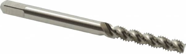 Hertel - #8-36 UNF 3 Flute 2B/3B Bottoming Spiral Flute Tap - High Speed Steel, Bright Finish, 2-1/8" OAL, Right Hand Flute, Right Hand Thread, H2 - Caliber Tooling