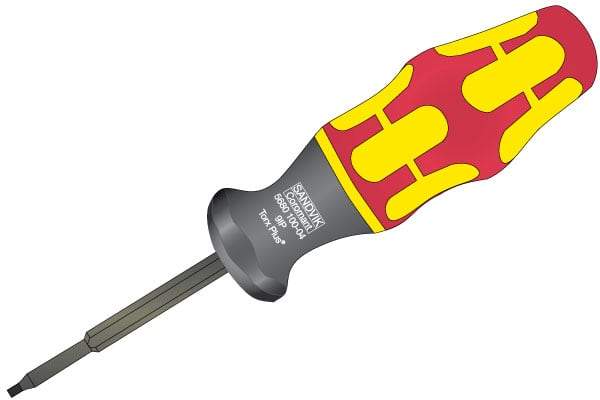 Sandvik Coromant - Torque Wrench for Indexable Tools - 5680 100 Toolholder Style Compatibility - Caliber Tooling