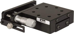 Parker - 29 Kg Capacity, M5 Mount Hole, 13mm Travel, Precision Ball Bearing Table with Side Drive - X-Y Stage, 8 Mounting Holes, 65mm Long x 66-1/2mm Wide x 25.4mm High - Caliber Tooling