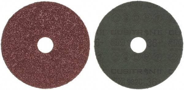 3M - 5" Diam 7/8" Hole 36+ Grit Fiber Disc - Very Coarse Grade, Ceramic, 12,000 Max RPM, Series 982C - Caliber Tooling