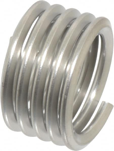 Recoil - 1/2-13 UNC, 1/2" OAL, Free Running Helical Insert - 4-7/8 Free Coils, Tanged, Stainless Steel, Bright Finish, 1D Insert Length - Caliber Tooling